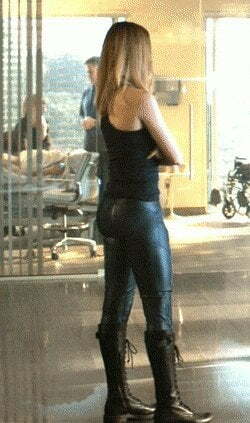 Brie Larson teasing her ass for men