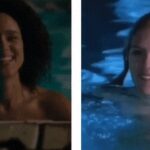 Imagine you hear some splashes outside late in the night. You check and find your neighbors Nathalie Emmanuel and Scarlett Johansson drunk and skinny-dipping in your pool. Obviously both offer whatever you want so you not tell anyone. What will they be in for?