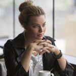 Margot Robbie thinking about giving you a blowjob under the table during your coffee date