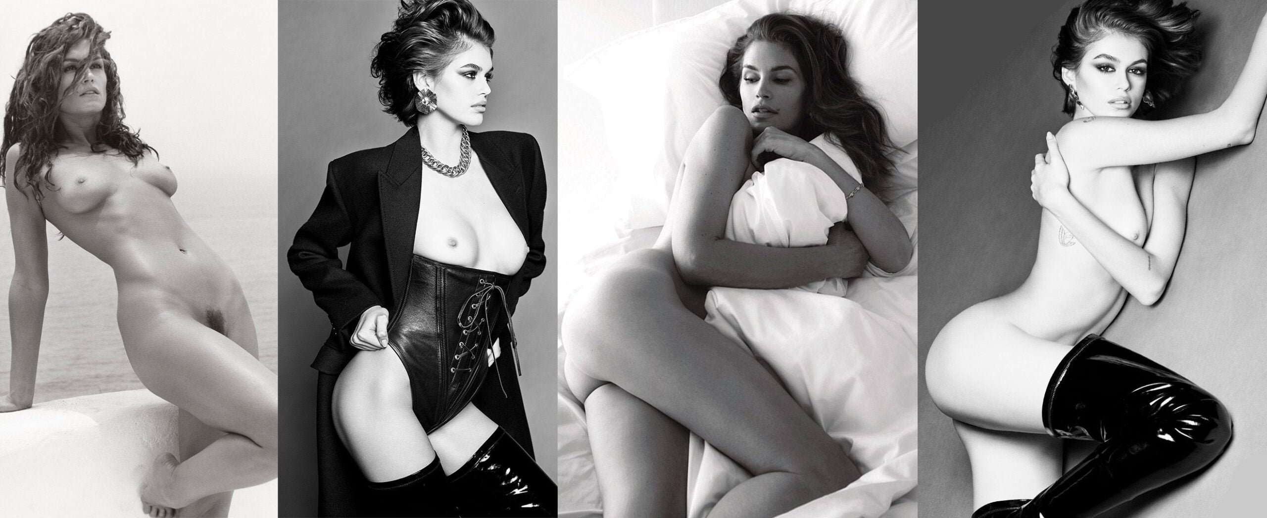 Cindy Crawford and Kaia Gerber Nude (Collage) .