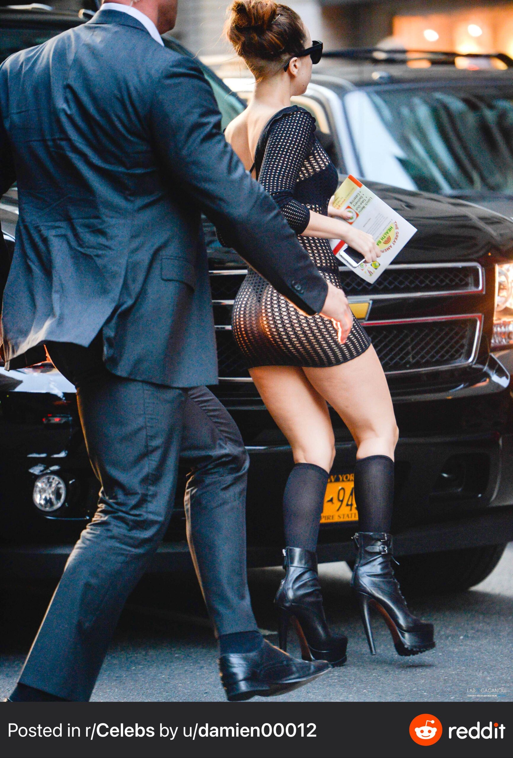 Lady Gaga dressed like a street hooker