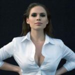 Hayley Atwell’s tits are barely contained