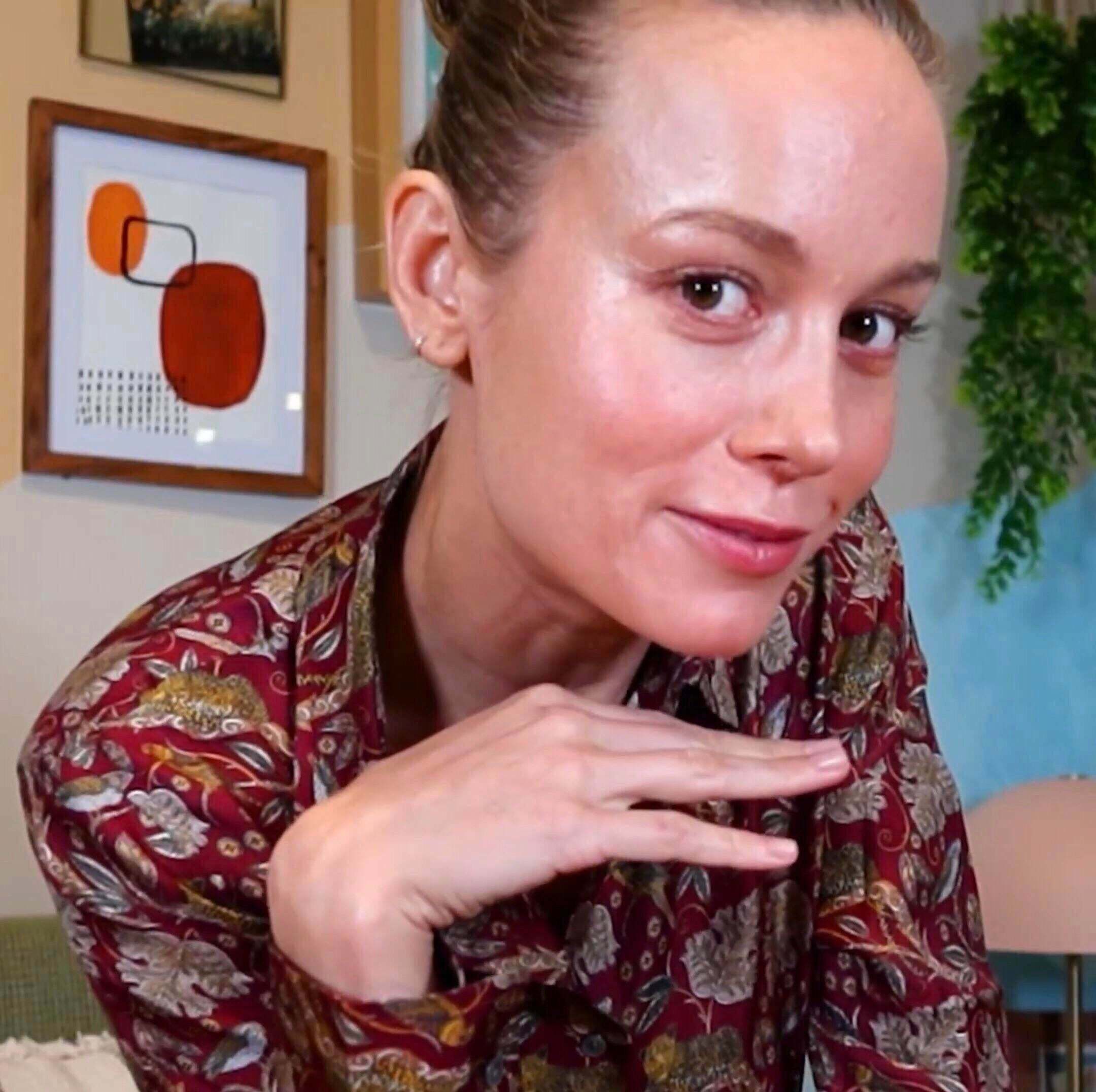 Brie Larson is ready for her facial