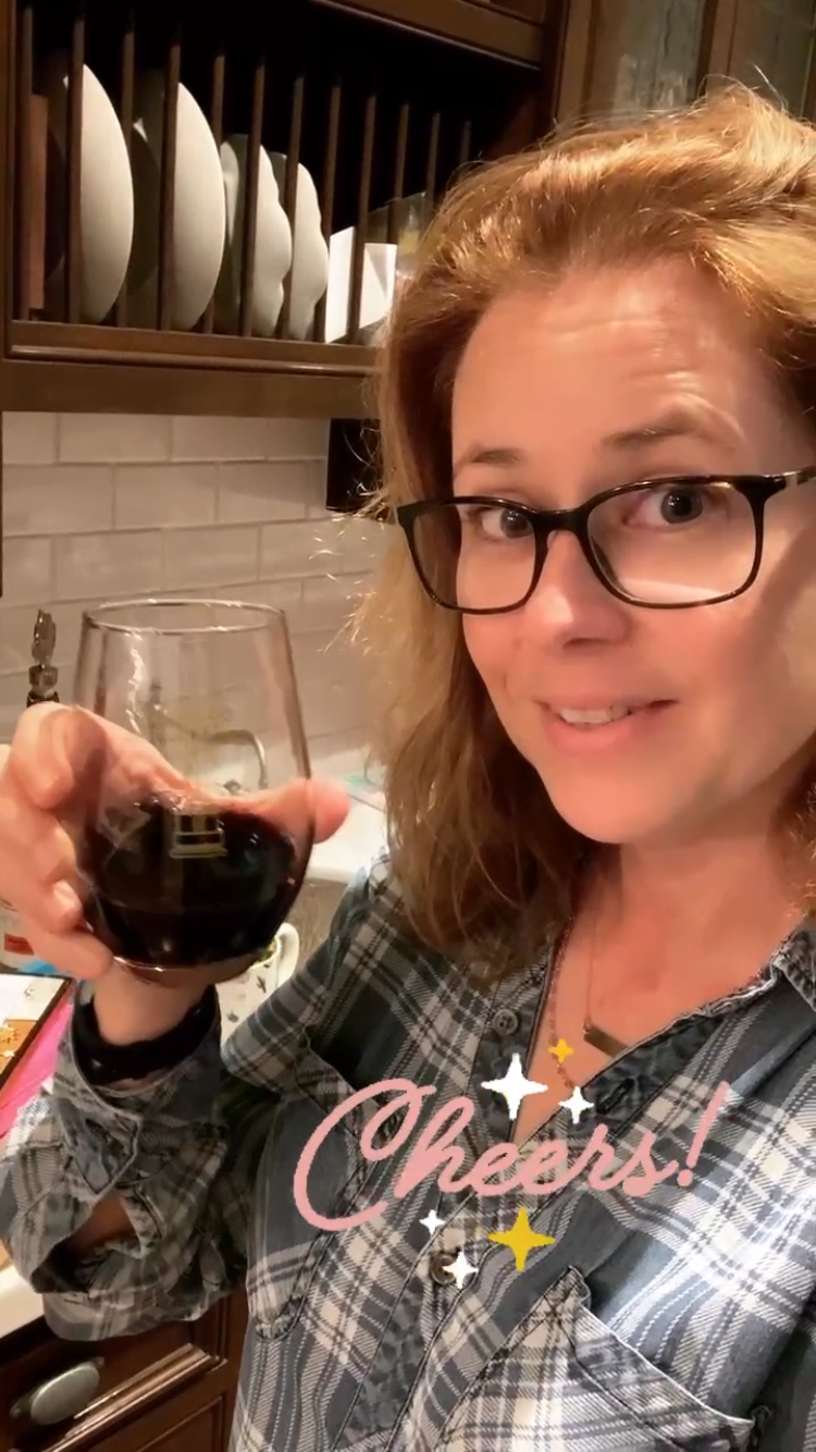 Jenna Fischer loves wine day drinking and fucking men half