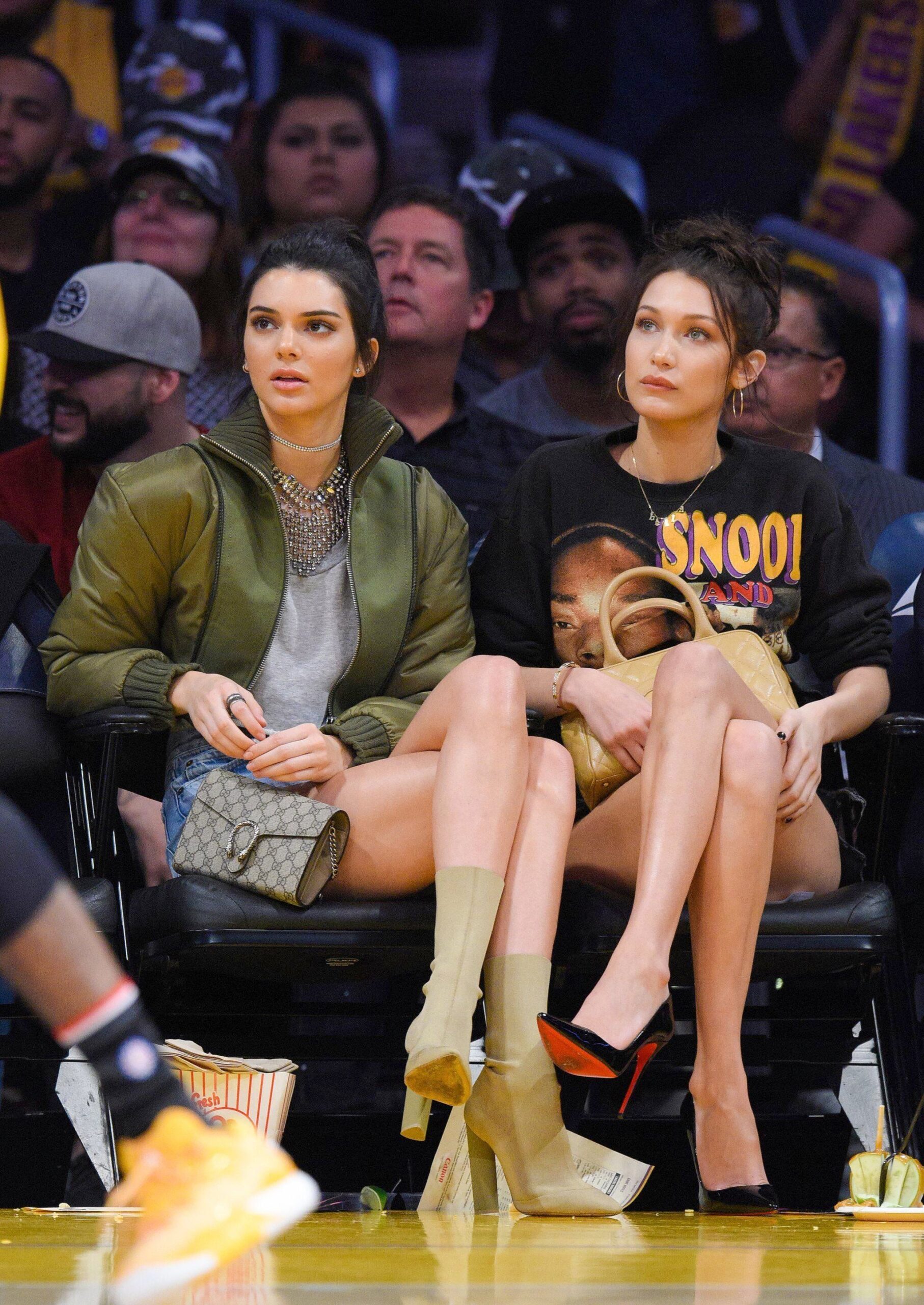 Kendall Jenner and Bella Hadid looking at the bbc of