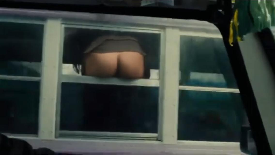 Sandra Bullock flashing her skanky bum