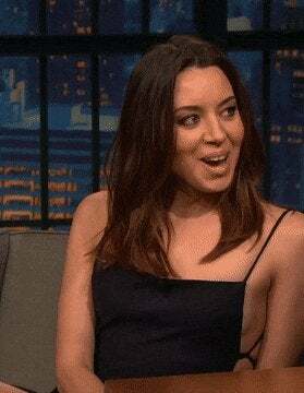 Imagine blowing a huge load all over Aubrey Plaza's face and little tits