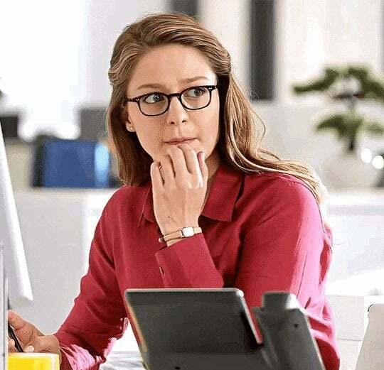 Melissa Benoist when she hears a coworker mention that office cameras caught someone having sex inside after hours...