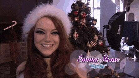 Emma Stone is ready for a white christmas
