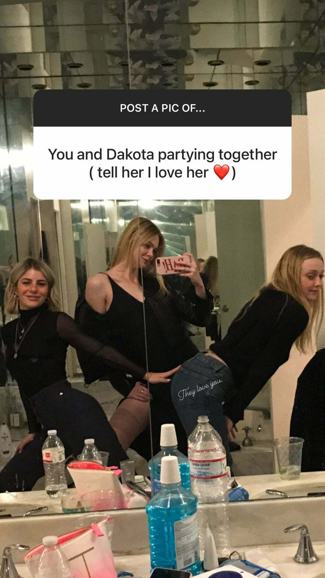 Dakota and Elle Fanning are out for a party. Would you like to use their bodies somewhere on the party or back in their hotel suite? Maybe turn both of them into aunts ...