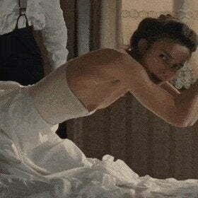 In a Dangerous Method, Keira Knightley plays a character which gets aroused when spanked (since her father spanked her naked during her childhood)