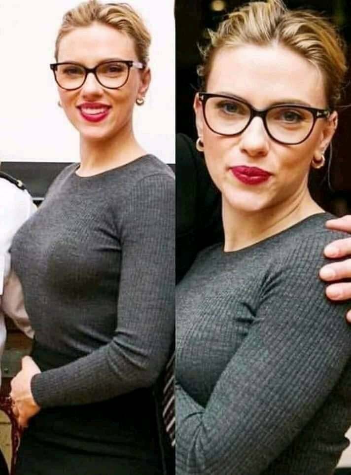 Scarlett Johansson looks like a sexy librarian that invites me