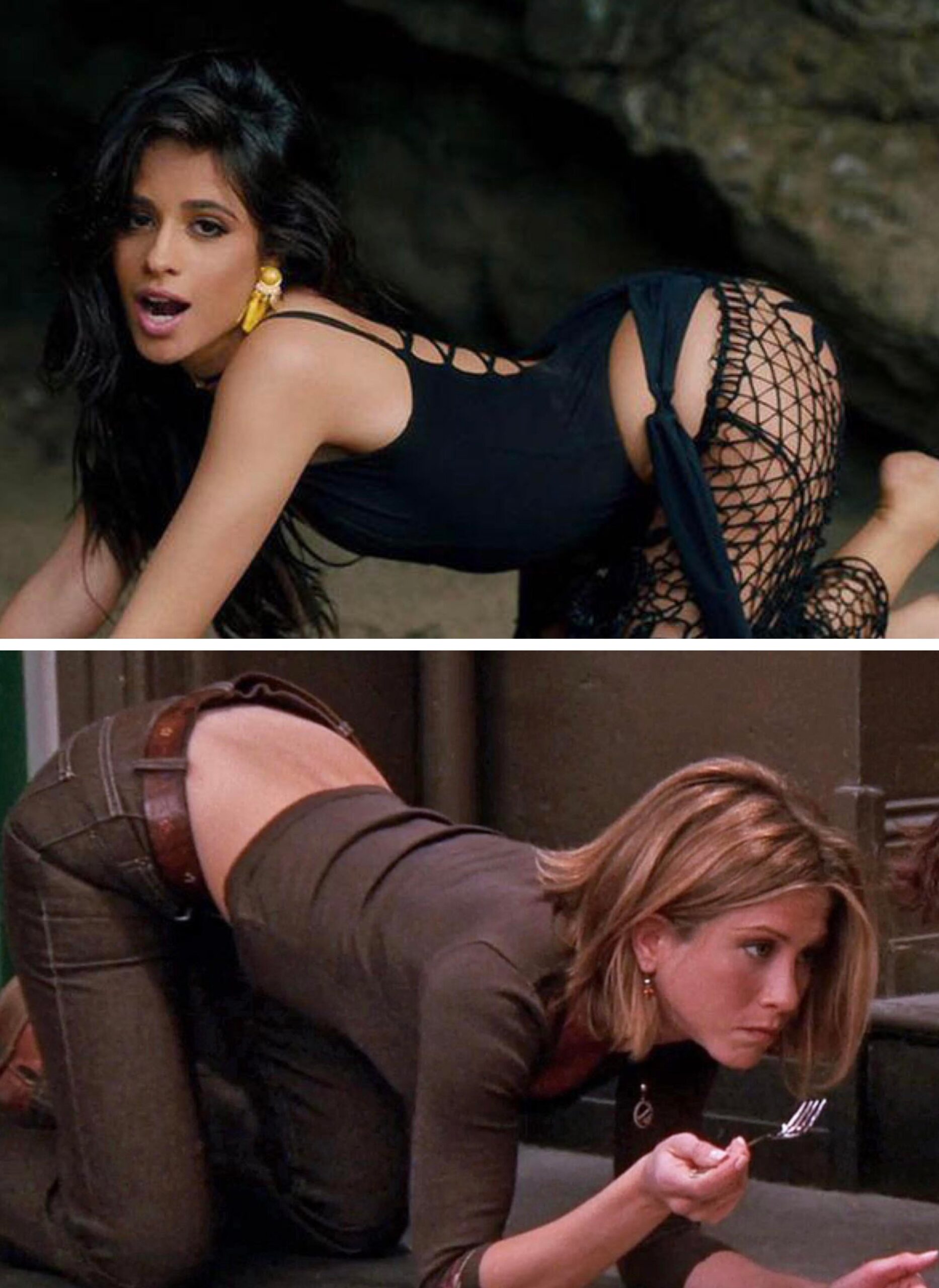 Who has the better arch Camila Cabello or Jennifer Aniston