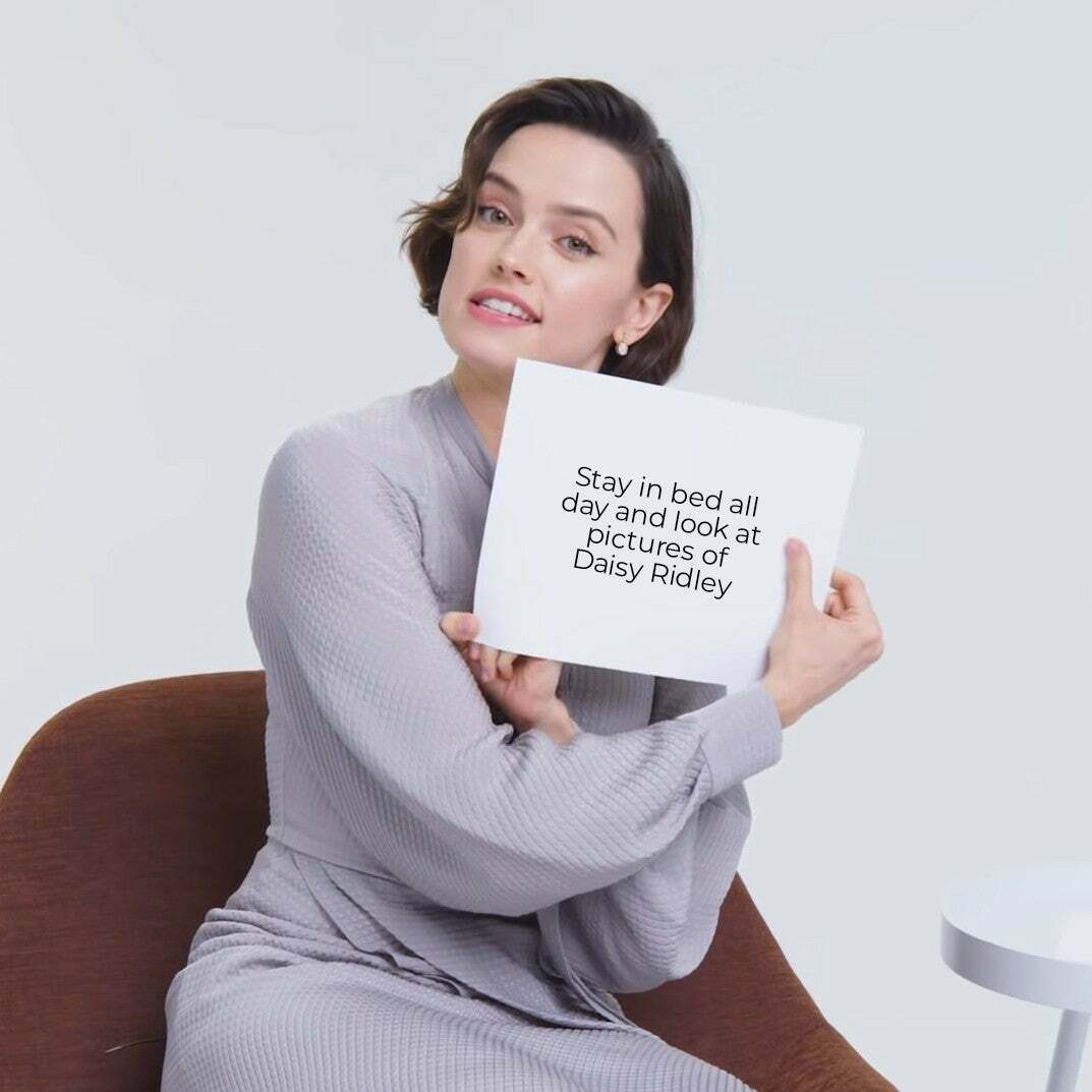 Daisy Ridley giving solid advice. 🍆💦