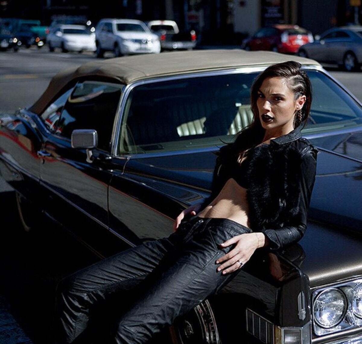 Never knew Gal Gadot could pull off the goth look