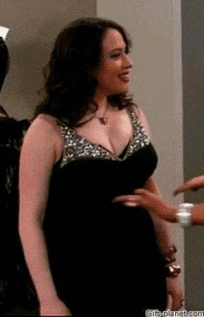 Kat Dennings' big titties are so sensitive to touch.