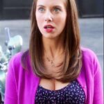 Brainy college babe Alison Brie's reaction when she's assigned to help the class bully in private study