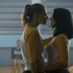 Camila Mendes and Lili Reinhart kissing