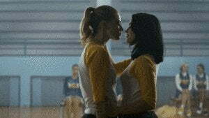 Camila Mendes and Lili Reinhart kissing