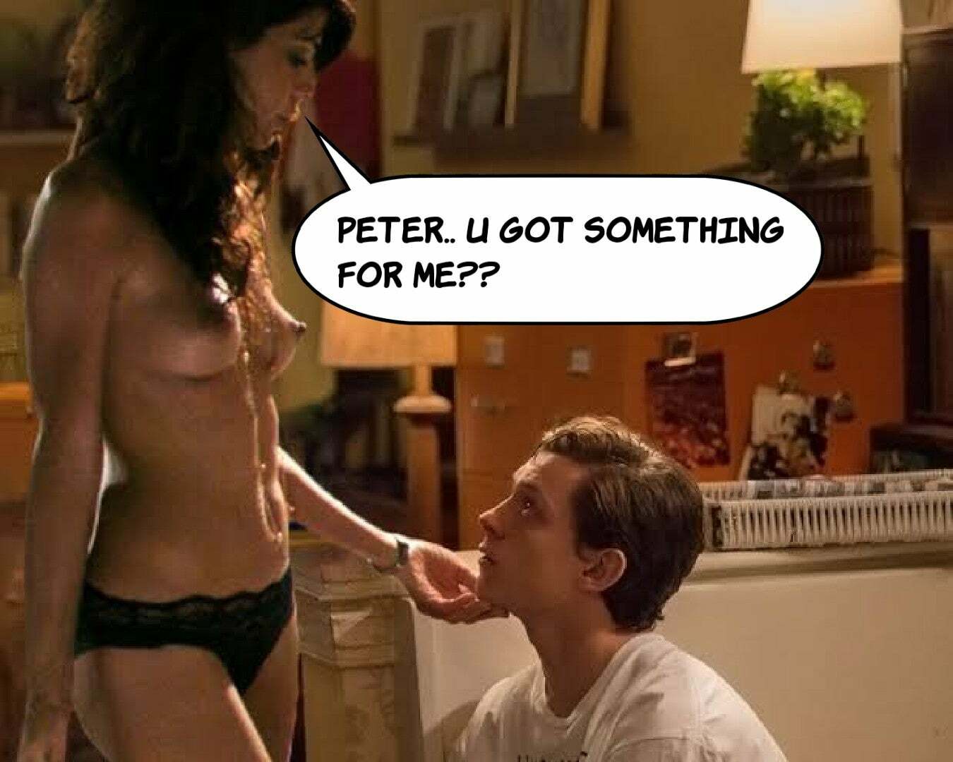 Marisa Tomei (Aunt May) has a very special fetish..