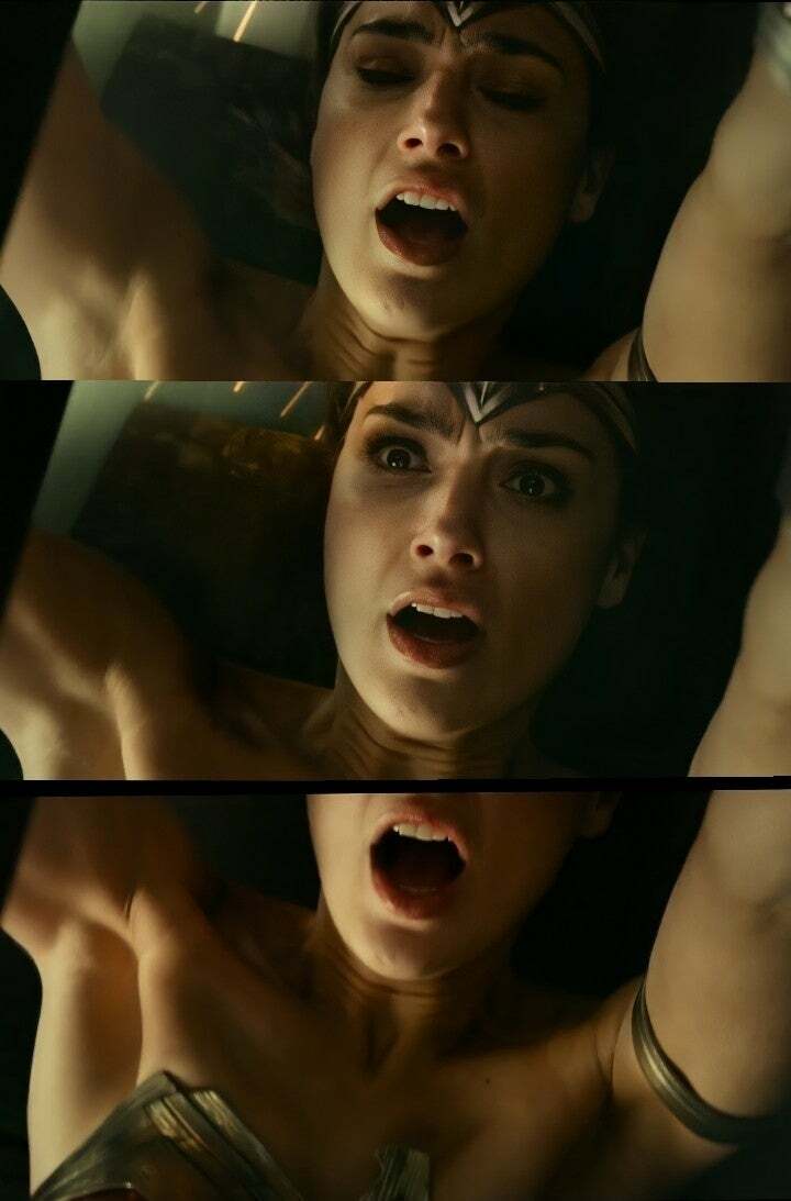 Gal Gadot is driving crazy in pain.. When villian thrusted big dick in the wrong hole... She is begging to pull it out.