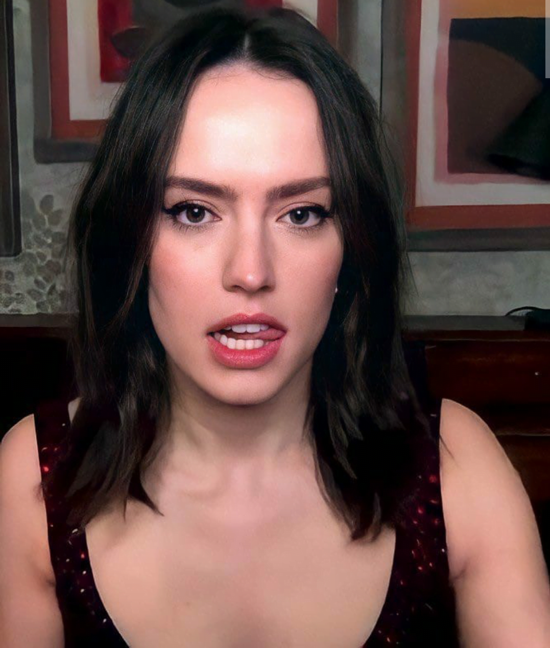 Daisy Ridley looks like she wants attention