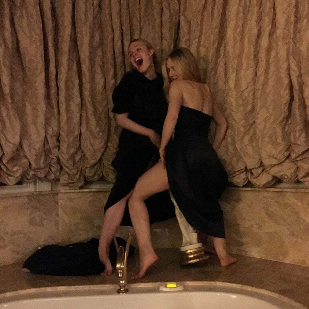 Sisters Elle and Dakota Fanning are DESPERATE to get their pussies stuffed! They will even will share whatever they have at hand.