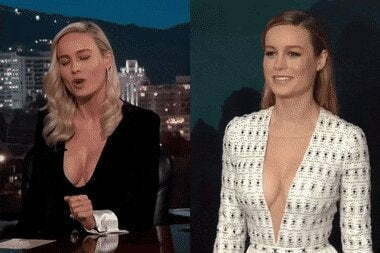 Brie Larson never misses out on an opportunity to show off her big tits