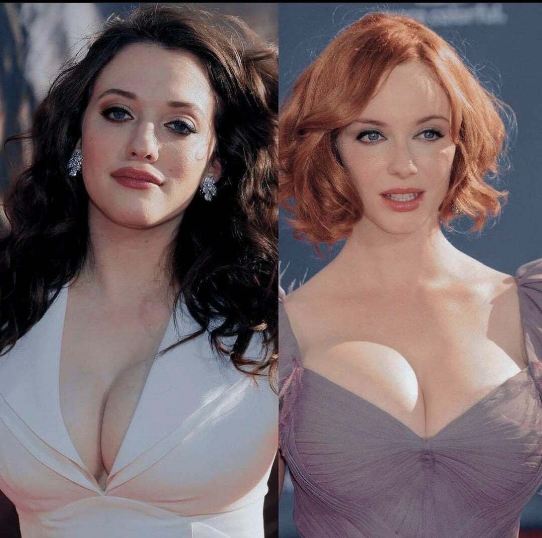 How long you think will last getting tit fuck by Kat Dennings and Christina  Hendricks? - Nude Celebs