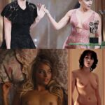 Margot Robbie and Scarlett Johansson were excited about this threesome but when they took their clothes off it became a competition to show who's the best...