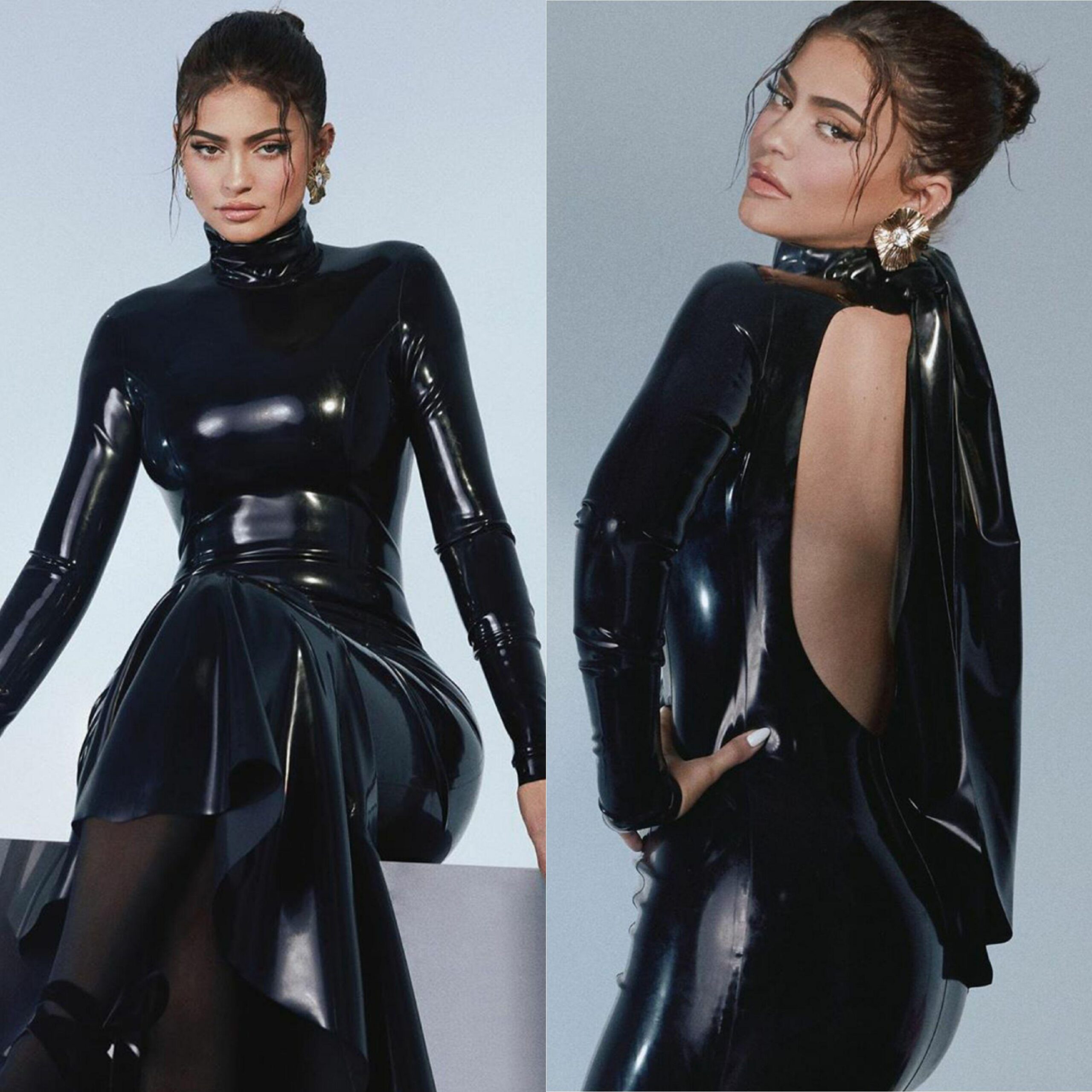 Kylie Jenner in tight latex