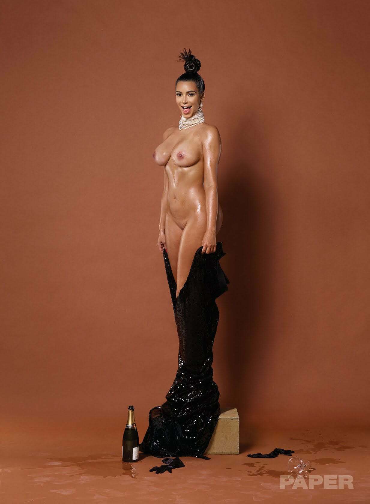 Kim Kardashian paper magazine cover