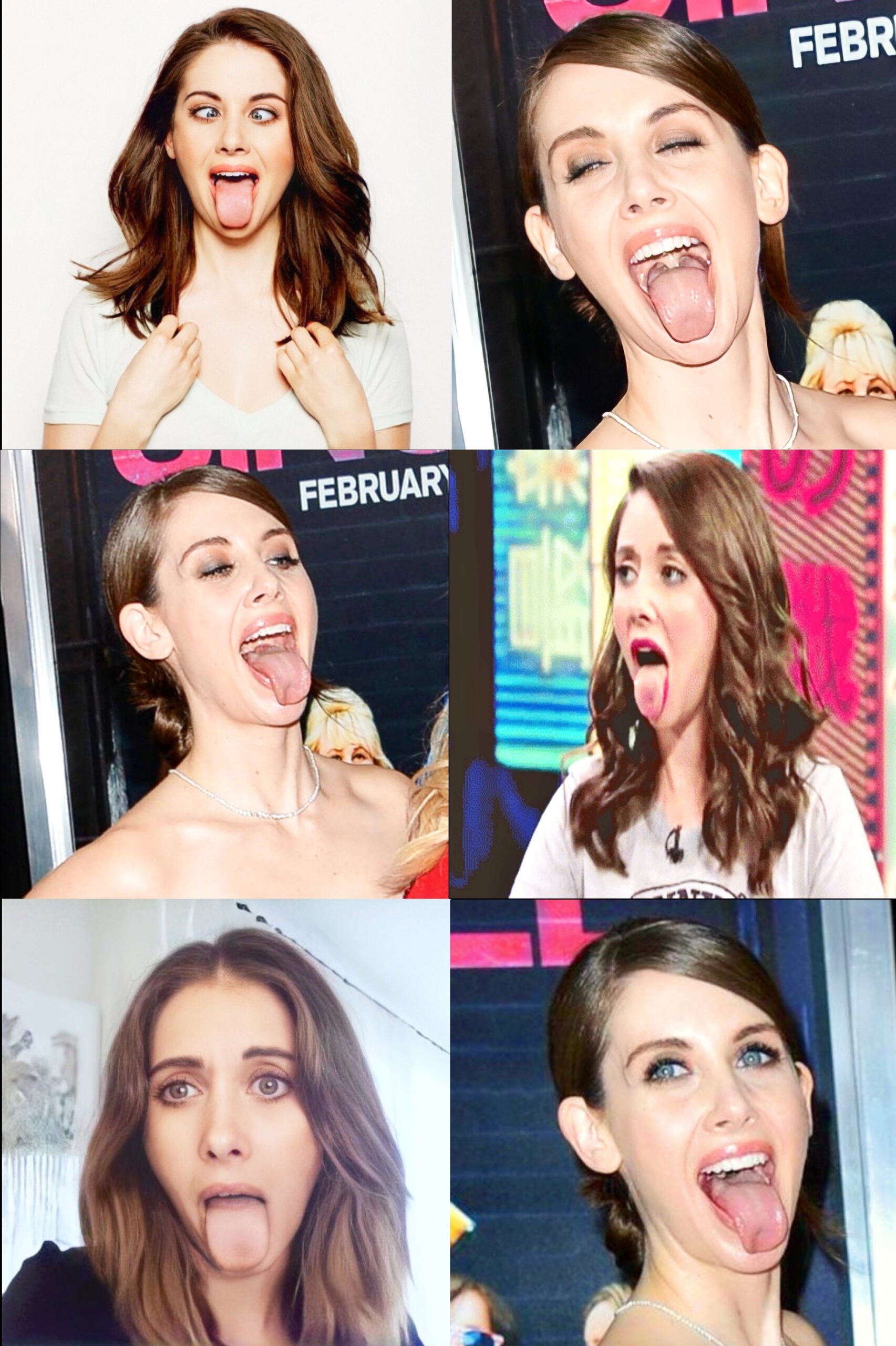 Alison Brie with her sexy tongue out is such a