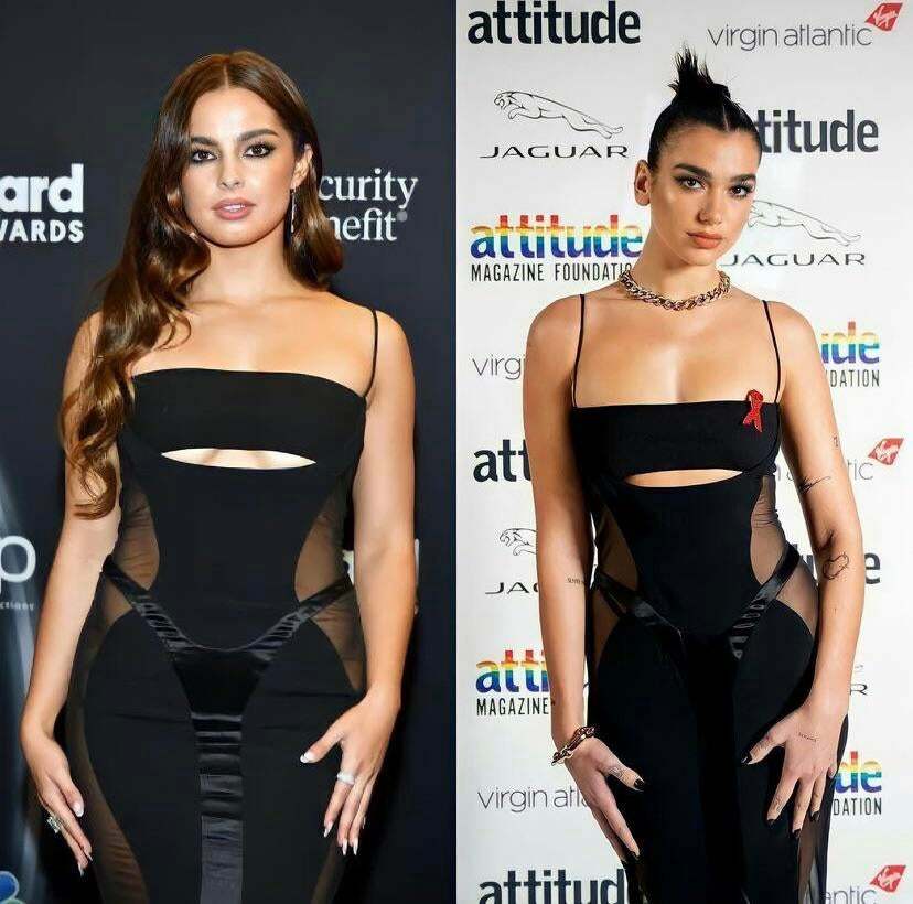 Addison Rae and Dua Lipa in the same dress is such a cock tease