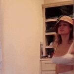 Brie Larson bouncing her perky tits for attention
