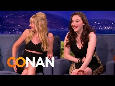 Beth Behrs Accidentally Grabbed Kat Dennings' Boob (not sure if this is the right sub)