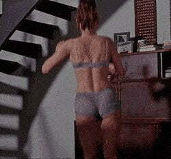 When Aunt May got a little drunk and stripped down to her underwear. [Marisa Tomei]