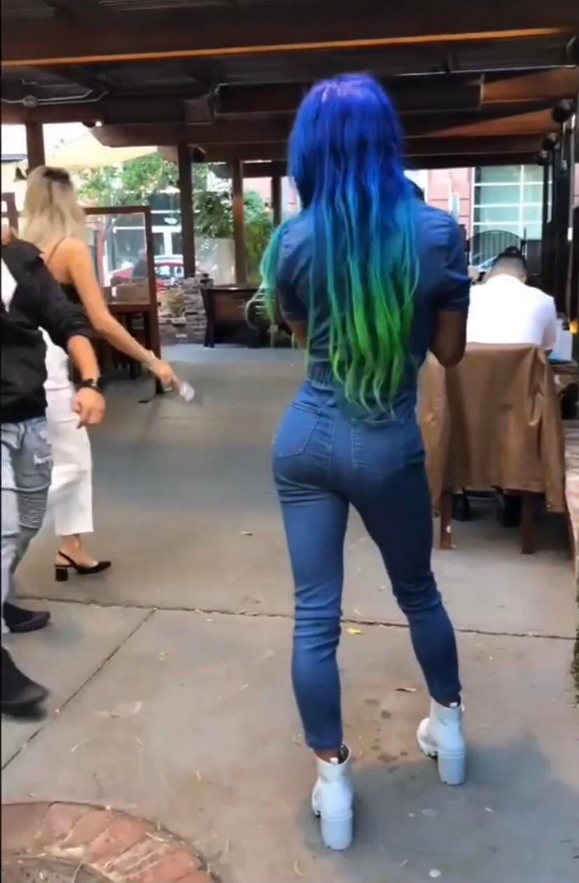 Absolutely cannot stop stroking for Sasha Banks beautiful ass