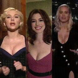 Scarlett Johansson, Anne Hathaway and Brie Larson cleavage for days