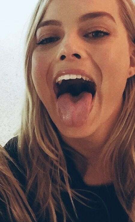 I want someone to cum on Margot Robbie's tongue so that I can kiss her and share the load with her