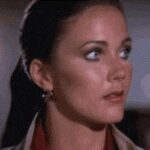 Lynda Carter when she’s told she has to suck every erect member in the room…