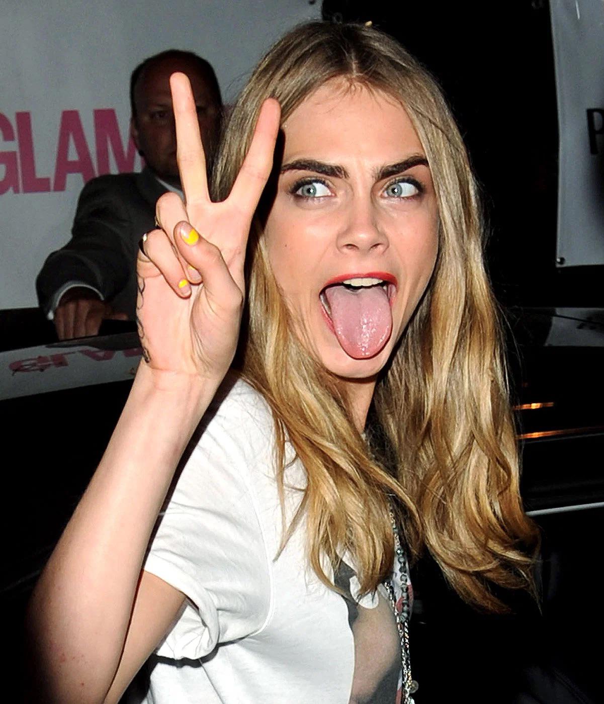 Where would you spray your hot load on Cara Delevingne?