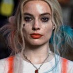 Margot Robbie after stepping out of the exec offices to discuss the Birds Of Prey box-office