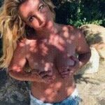 Just Britney Spears posting herself topless and grabbing her tits