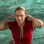 Kristen Bell’s tits in a tight swimsuit