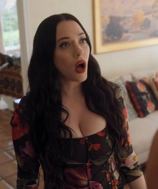 Kat Dennings when she sees the size of the cock