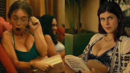 Which cleavage gets your load?-Sydney Sweeney or Alexandra Daddario in same episode of 'The White Lotus'