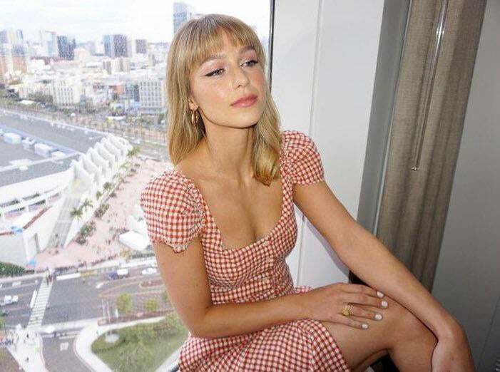 Walking into your hotel room and finding Melissa Benoist waiting for you…