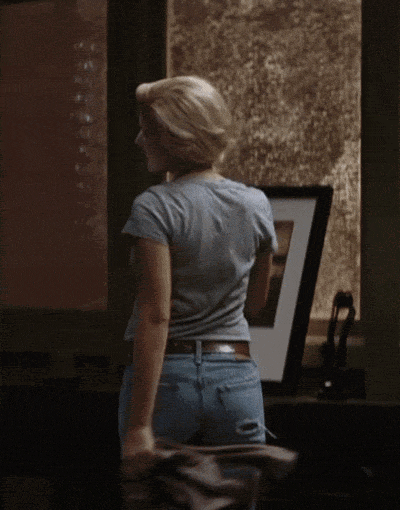 Scarlett Johansson has some nice bounce to her step