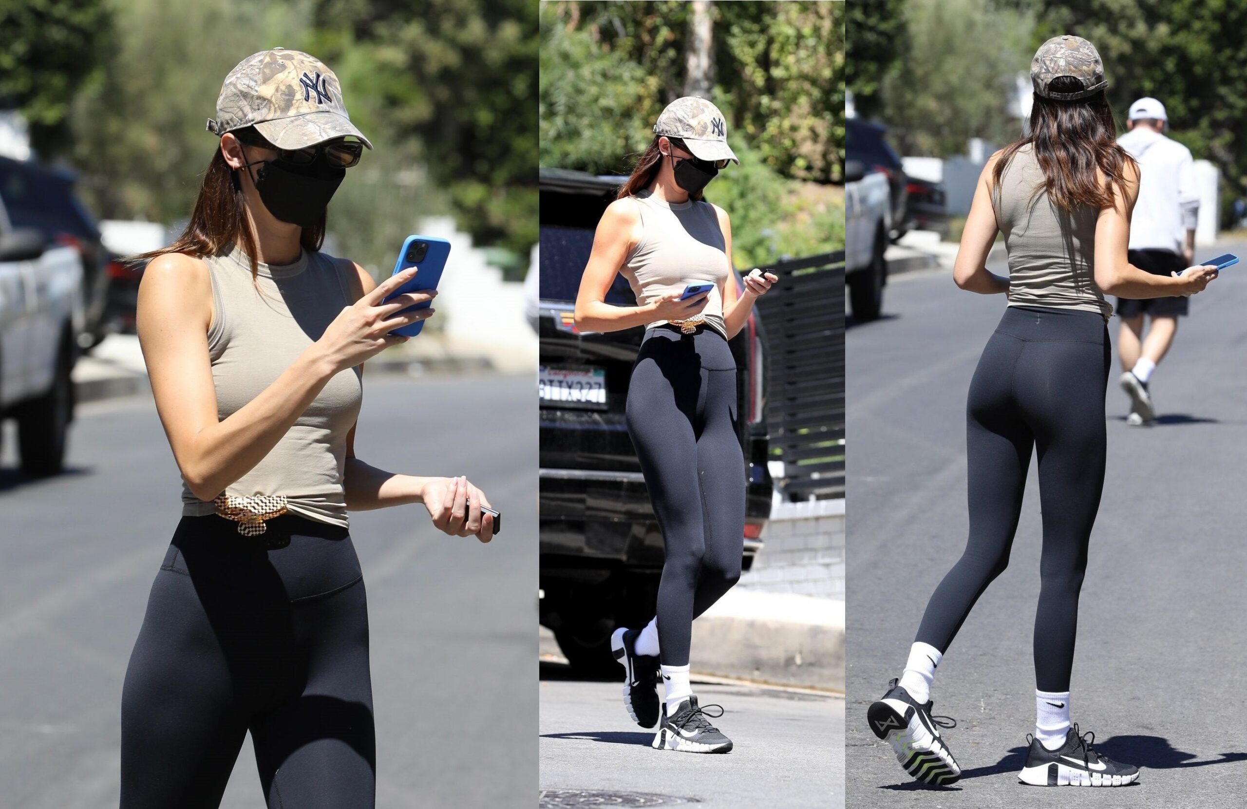 Kendall Jenner in leggings always looks hot as fuck